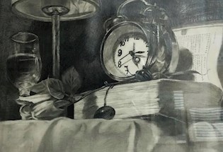 三个月我们爱上了画画！——记木渎金山高级中学高一（4）班静物素描展