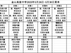 金山高级中学食堂2025年5月26日-5月30日菜单