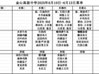 金山高级中学食堂2025年6月10日-6月13日菜单