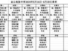 金山高级中学食堂2025年6月16日-6月20日菜单
