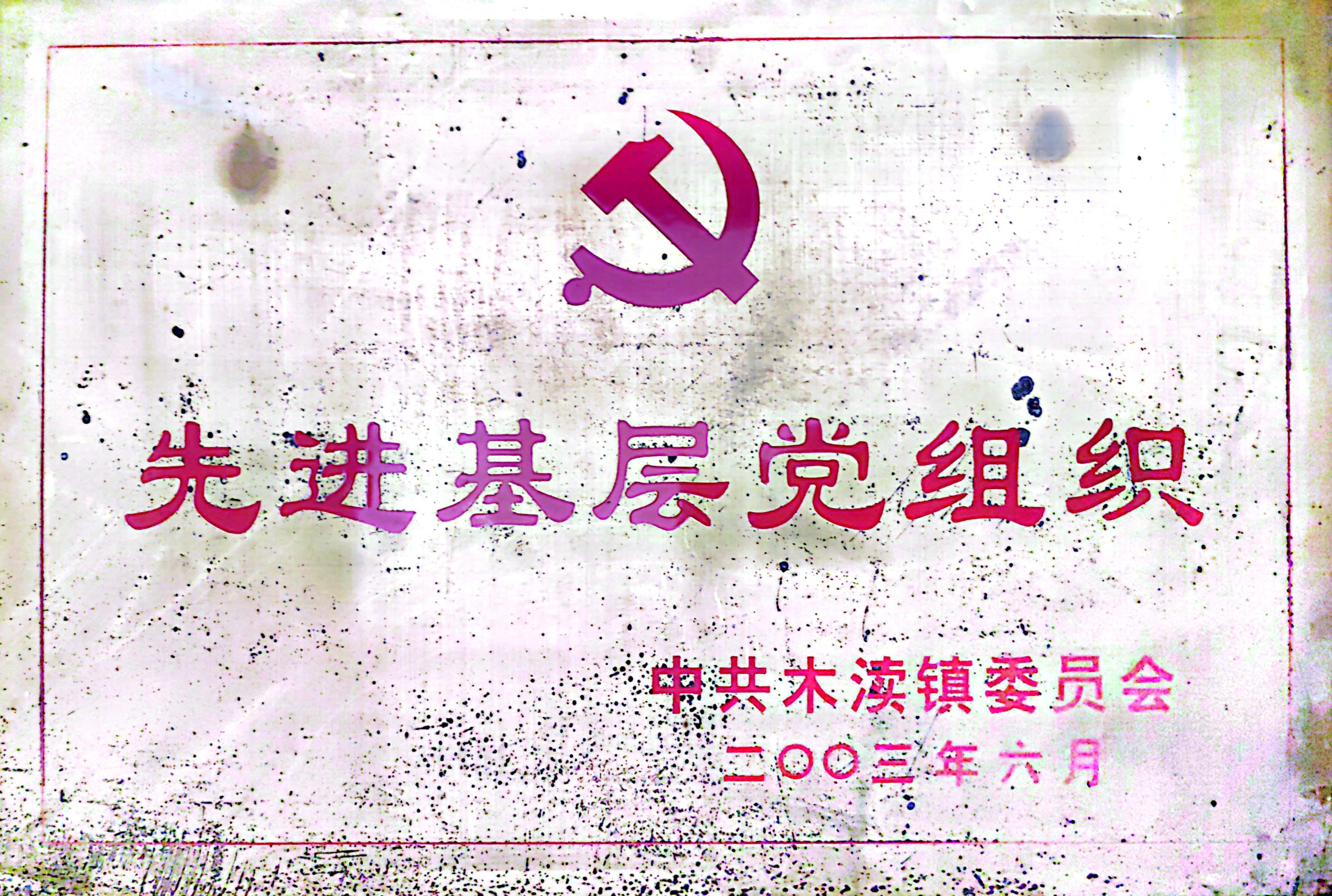 XX木渎镇先进基层党组织（2003）